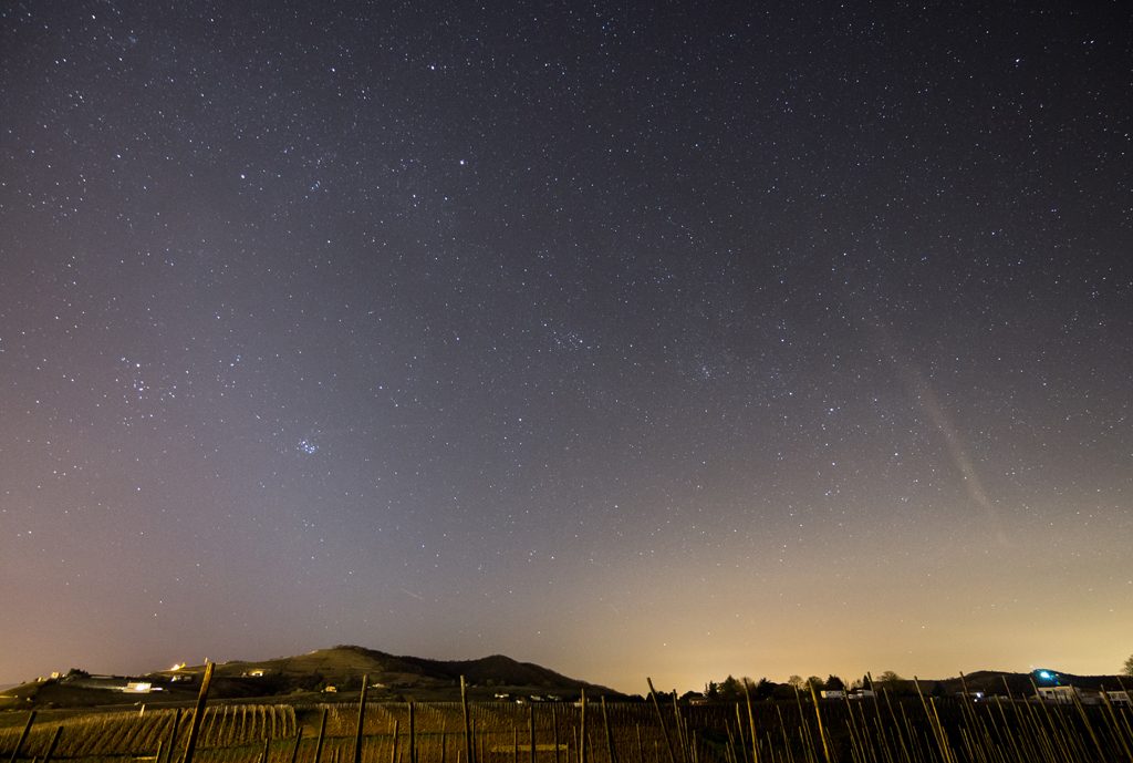 Le ciel étoile de l’Hermitage, qui essaie de contenir tant bien que mal la pollution lumineuse terrestre.