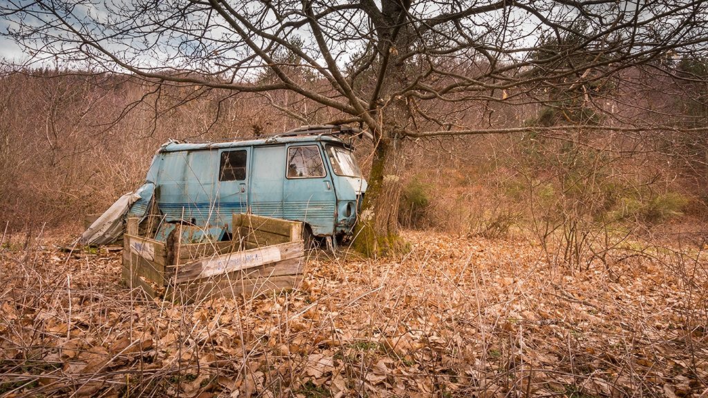 Camionnette abandonnée