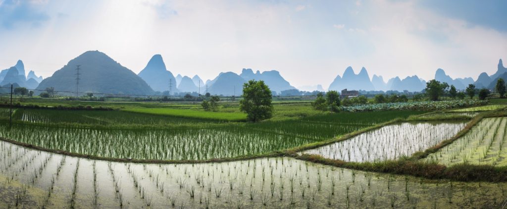 Montagnes de Guilin-Yangshuo en Chine